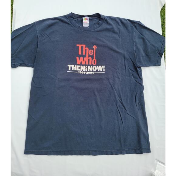 The Who Then and Now 1962-2004 Tour T-Shirt Size L Black - Picture 1 of 5